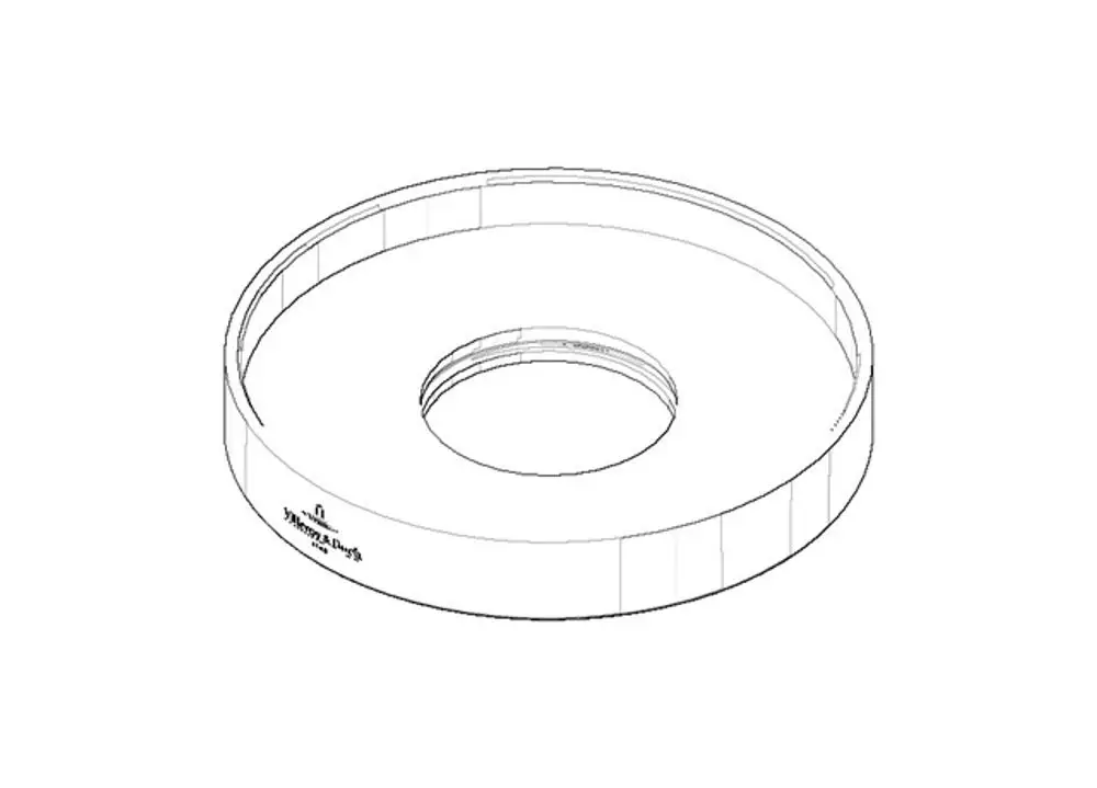 DORNBRACHT Rosette ERSATZTEILE 092797016 D. 60 x 9 mm Weiß matt, 092797016-10 Galeriebild 1